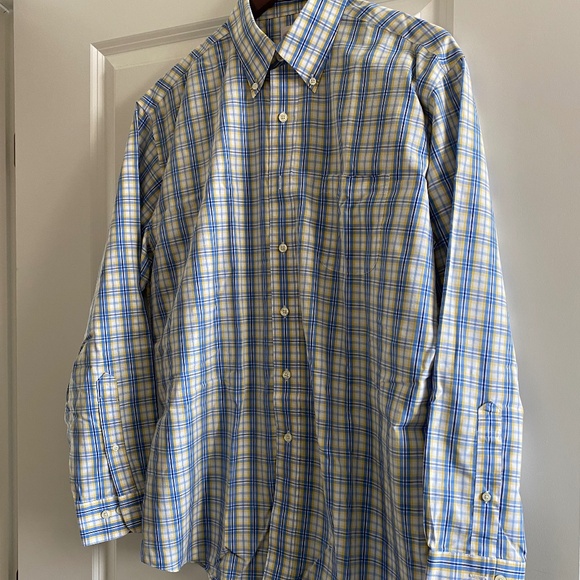 Brooks Brothers 346 100% Cotton Non-Iron Long Sleeve Button Down Shirt Size M - Picture 1 of 8